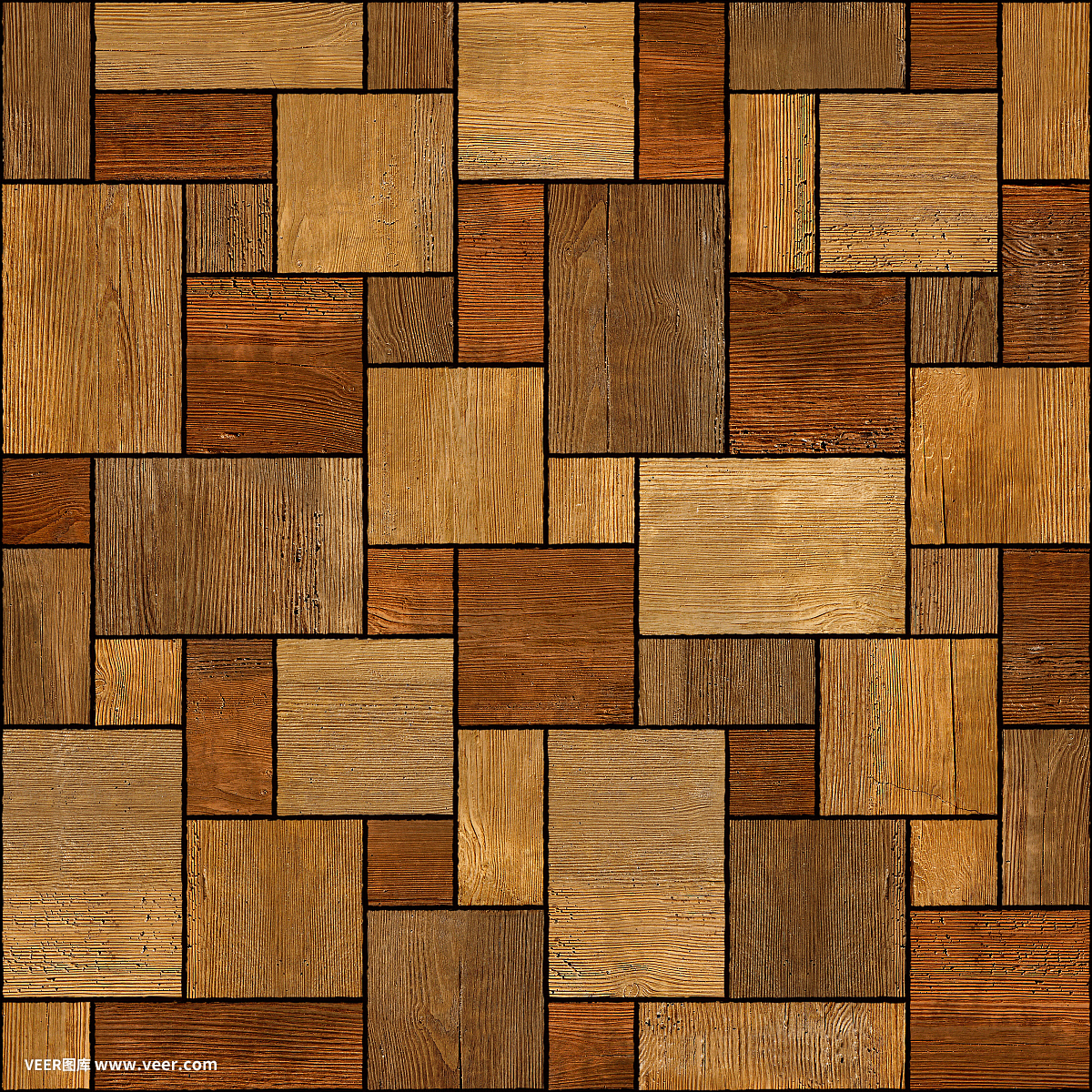 木制矩形拼花地板堆叠为无缝背景。玫瑰木单板