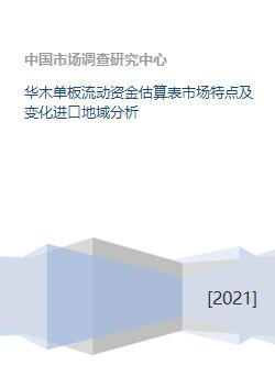 华木单板流动资金估算表市场特点及变化进口地域分析